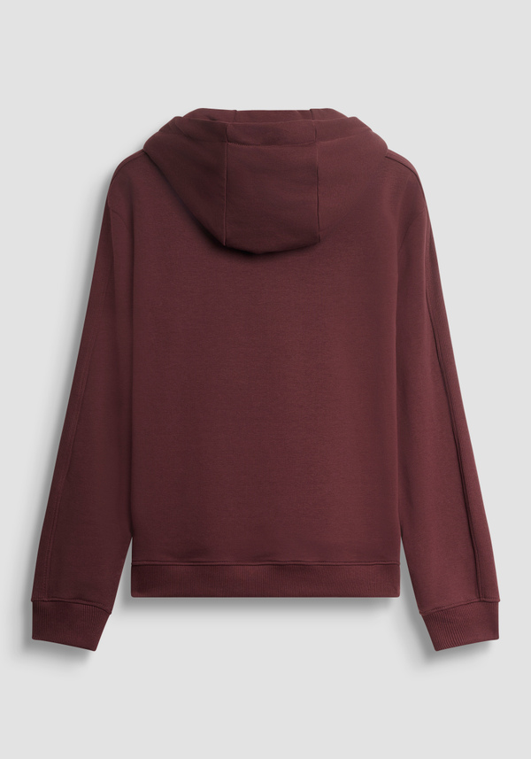 RELAXED FIT HOODIE IN COTTON BLEND SUSTAINABLE WITH LOGO - Antony Morato Online Shop