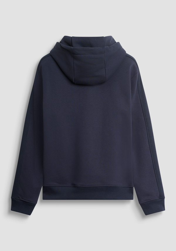 RELAXED FIT HOODIE IN COTTON BLEND SUSTAINABLE WITH LOGO - Antony Morato Online Shop