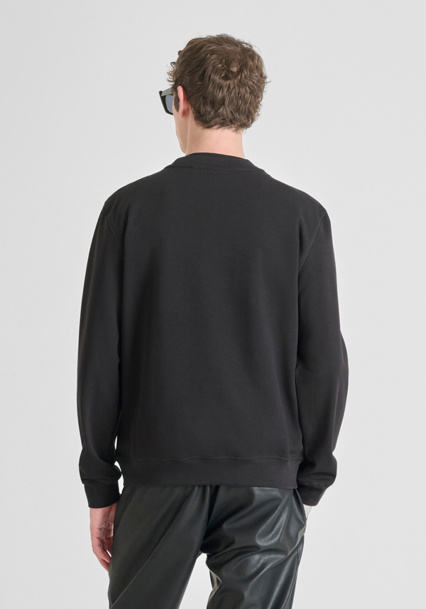 SWEAT COL ROND REGULAR FIT EN MÉLANGE COTON DURABLE AVEC IMPRIMÉ TÊTE DE MORT - Antony Morato Online Shop