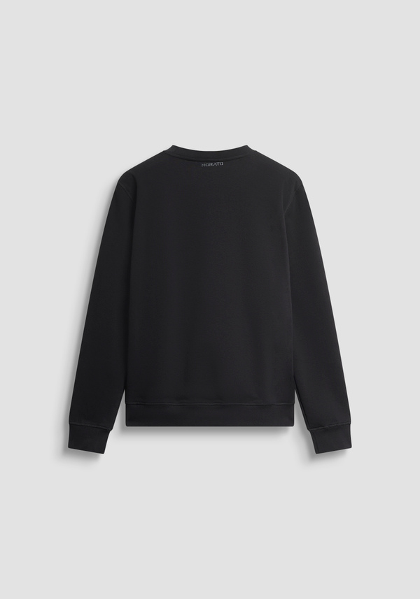 SWEAT COL ROND REGULAR FIT EN MÉLANGE COTON DURABLE AVEC IMPRIMÉ TÊTE DE MORT - Antony Morato Online Shop
