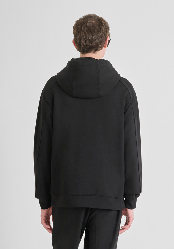 RELAXED FIT HOODIE IN SUSTAINABLE COTTON BLEND WITH PRINT - Antony Morato Online Shop