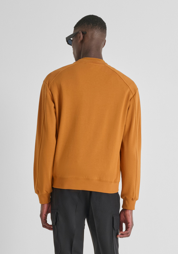 SWEAT COL ROND COUPE RELAXED EN MÉLANGE DE COTON DURABLE AVEC LOGO IMPRIMÉ - Antony Morato Online Shop