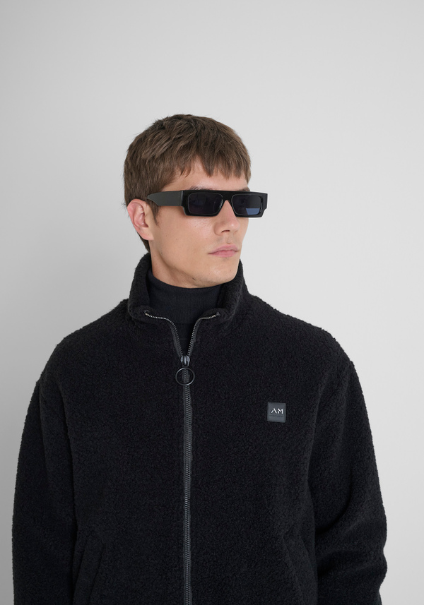 SWEAT REGULAR FIT AVEC ZIP EN MÉLANGE LAINE DOUX - Antony Morato Online Shop