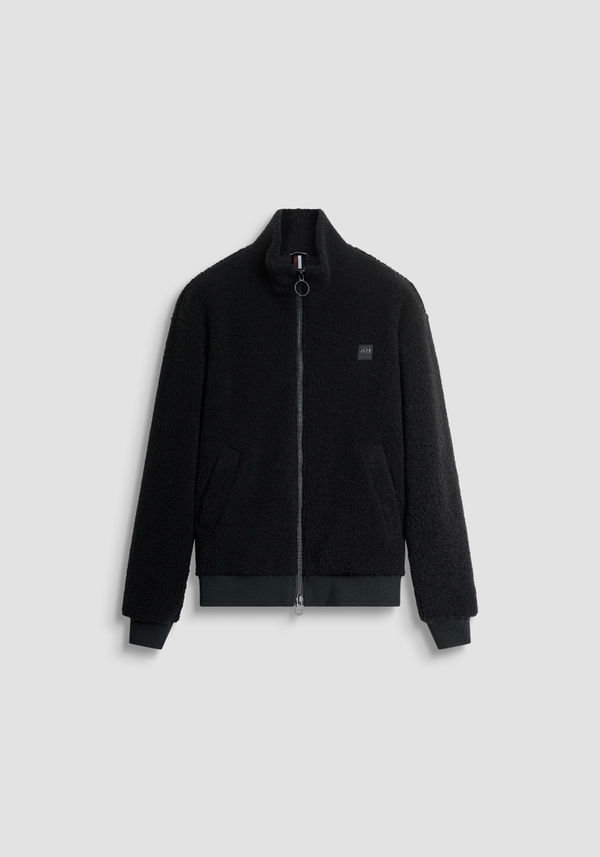 SWEAT REGULAR FIT AVEC ZIP EN MÉLANGE LAINE DOUX - Antony Morato Online Shop