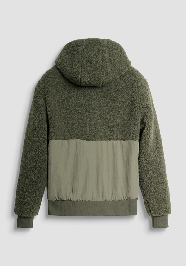 SWEAT À CAPUCHE RELAXED FIT EN TISSU DOUX EFFET OURS - Antony Morato Online Shop