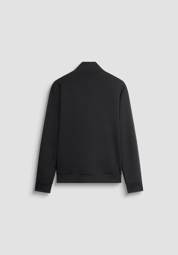 REGULAR FIT SWEATSHIRT WITH ZIP IN COTTON BLEND WITH BANDS - Antony Morato Online Shop