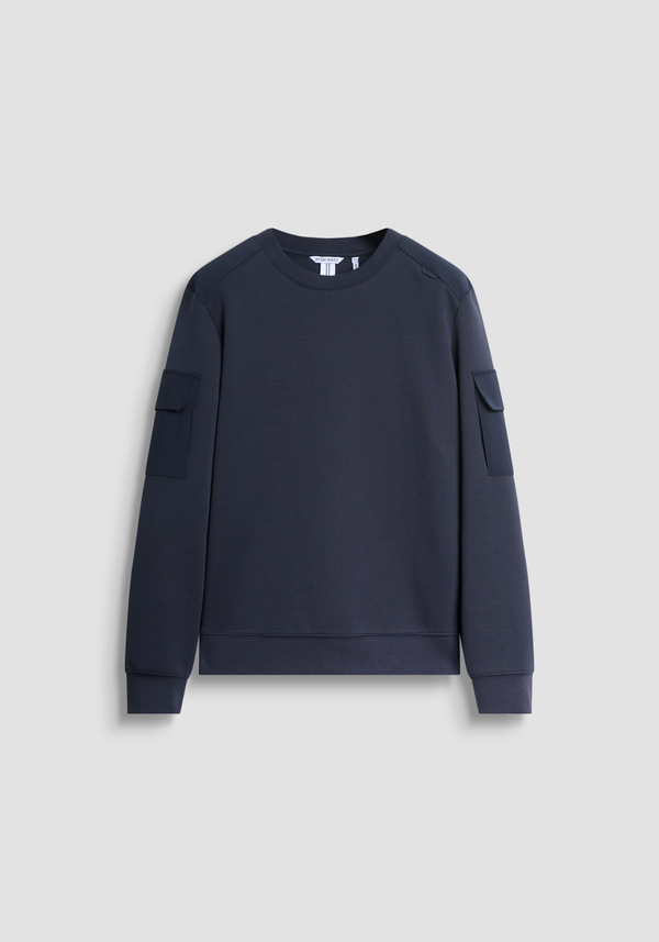 REGULAR FIT CREW NECK SWEATSHIRT WITH CONTRASTING INSERTS - Antony Morato Online Shop
