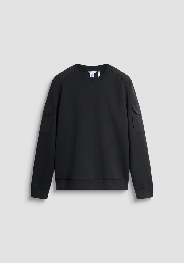 REGULAR FIT CREW NECK SWEATSHIRT WITH CONTRASTING INSERTS - Antony Morato Online Shop