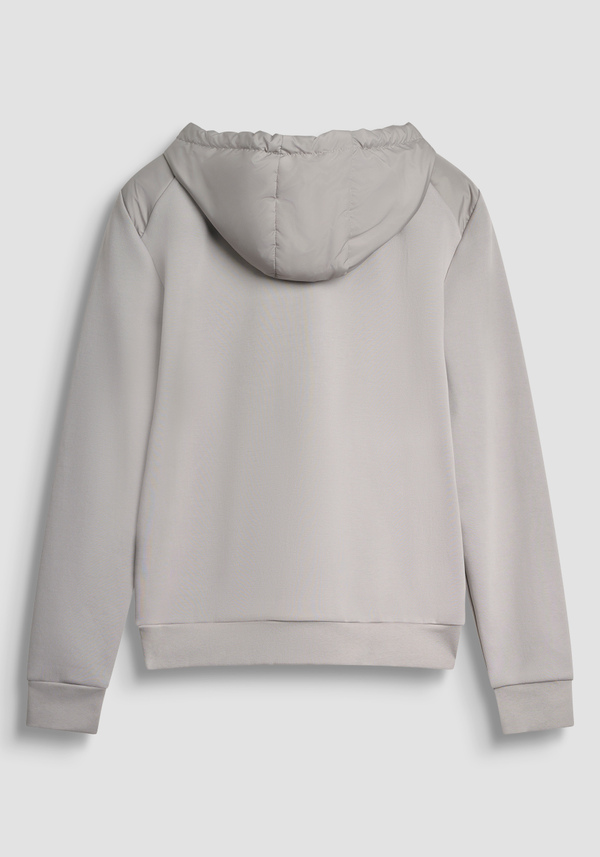 REGULAR FIT ZIP SWEATSHIRT IN COTTON BLEND WITH CONTRASTING FABRIC - Antony Morato Online Shop
