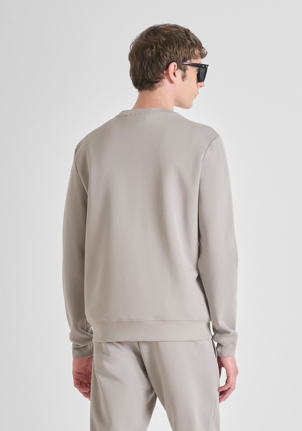 SWEAT-SHIRT COL ROND SLIM FIT EN MÉLANGE DE COTON AVEC LOGO - Antony Morato Online Shop