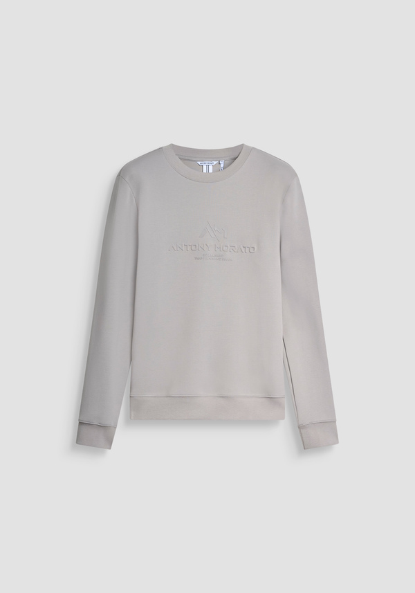 SWEAT-SHIRT COL ROND SLIM FIT EN MÉLANGE DE COTON AVEC LOGO - Antony Morato Online Shop