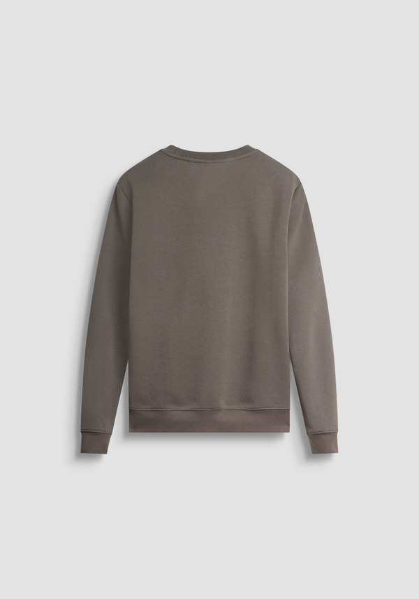 COTTON BLEND SLIM FIT CREWNECK SWEATSHIRT WITH LOGO - Antony Morato Online Shop