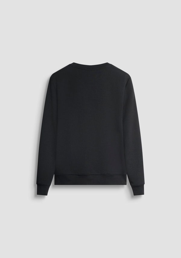 COTTON BLEND SLIM FIT CREWNECK SWEATSHIRT WITH LOGO - Antony Morato Online Shop