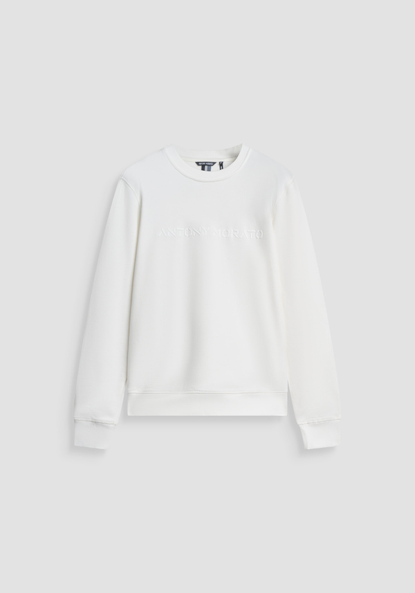 SWEAT COL ROND REGULAR FIT EN MÉLANGE COTON DURABLE AVEC IMPRIMÉ - Antony Morato Online Shop
