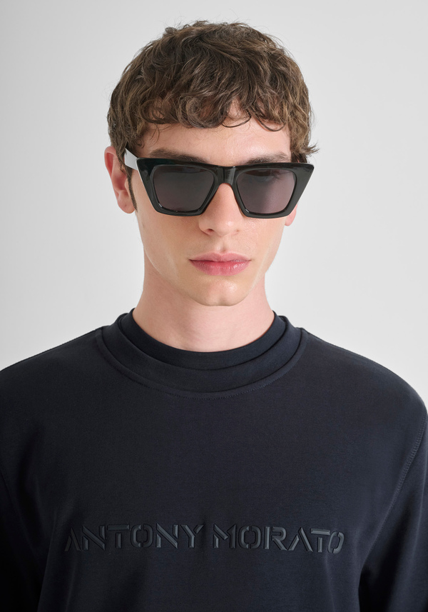 SWEAT COL ROND REGULAR FIT EN MÉLANGE COTON DURABLE AVEC IMPRIMÉ - Antony Morato Online Shop