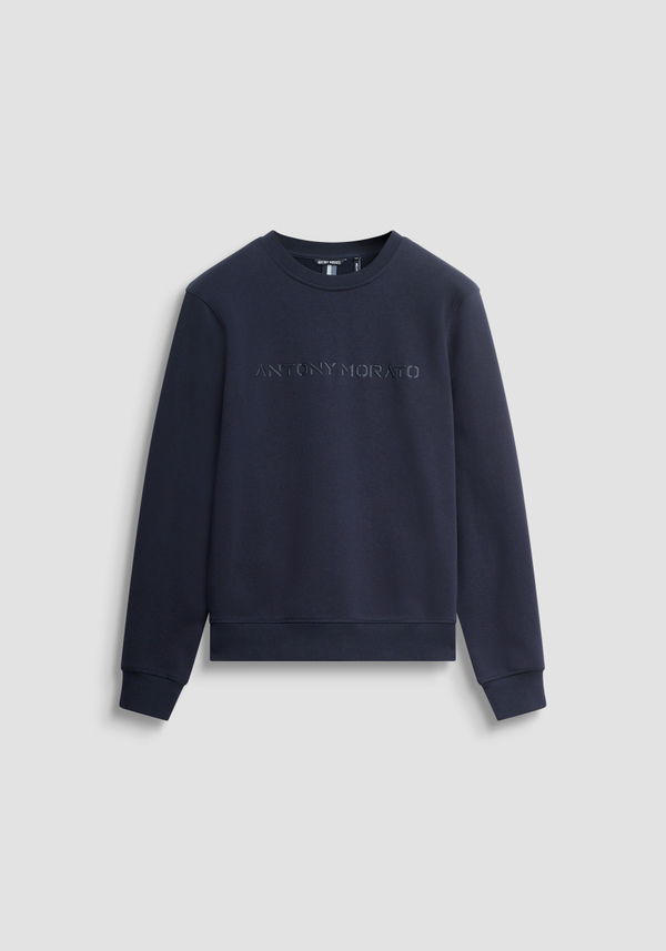 SWEAT COL ROND REGULAR FIT EN MÉLANGE COTON DURABLE AVEC IMPRIMÉ - Antony Morato Online Shop