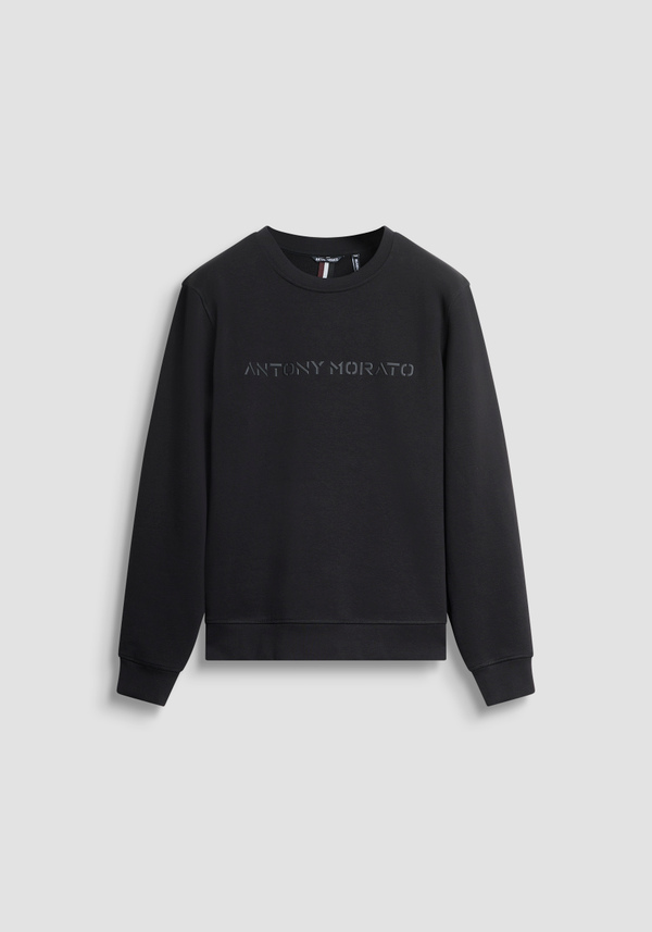 REGULAR FIT CREWNECK SWEATSHIRT IN SUSTAINABLE COTTON BLEND WITH PRINT - Antony Morato Online Shop