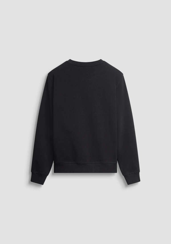 REGULAR FIT CREWNECK SWEATSHIRT IN SUSTAINABLE COTTON BLEND WITH PRINT - Antony Morato Online Shop