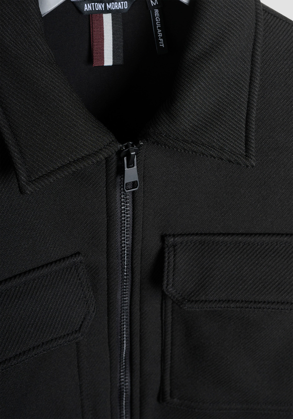 REGULAR FIT ZIP SWEATSHIRT WITH COLLAR AND POCKETS - Antony Morato Online Shop