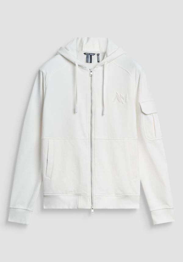 SWEAT À CAPUCHE ET ZIP REGULAR FIT EN MÉLANGE COTON DURABLE - Antony Morato Online Shop