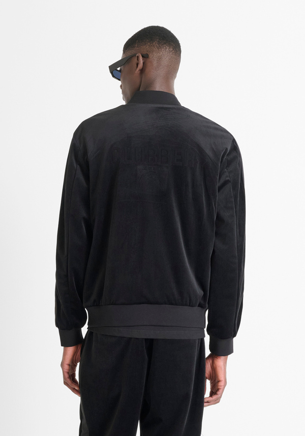 SWEAT AVEC ZIP RELAXED FIT EN VELOURS - Antony Morato Online Shop