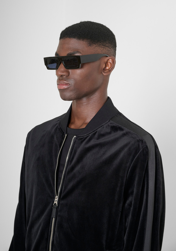 SWEAT AVEC ZIP RELAXED FIT EN VELOURS - Antony Morato Online Shop