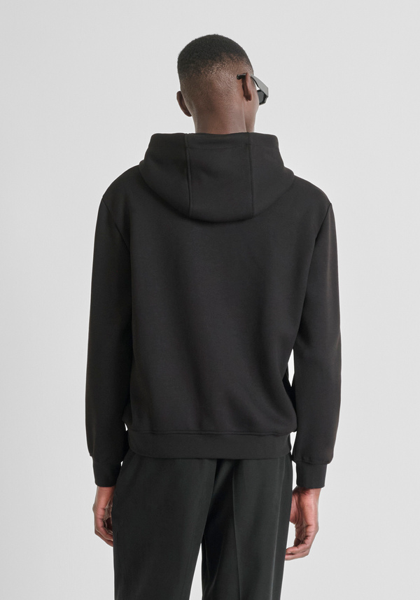 SWEAT À CAPUCHE RELAXED FIT EN VISCOSE ÉLASTIQUE AVEC IMPRIMÉ CELEBRATE - Antony Morato Online Shop