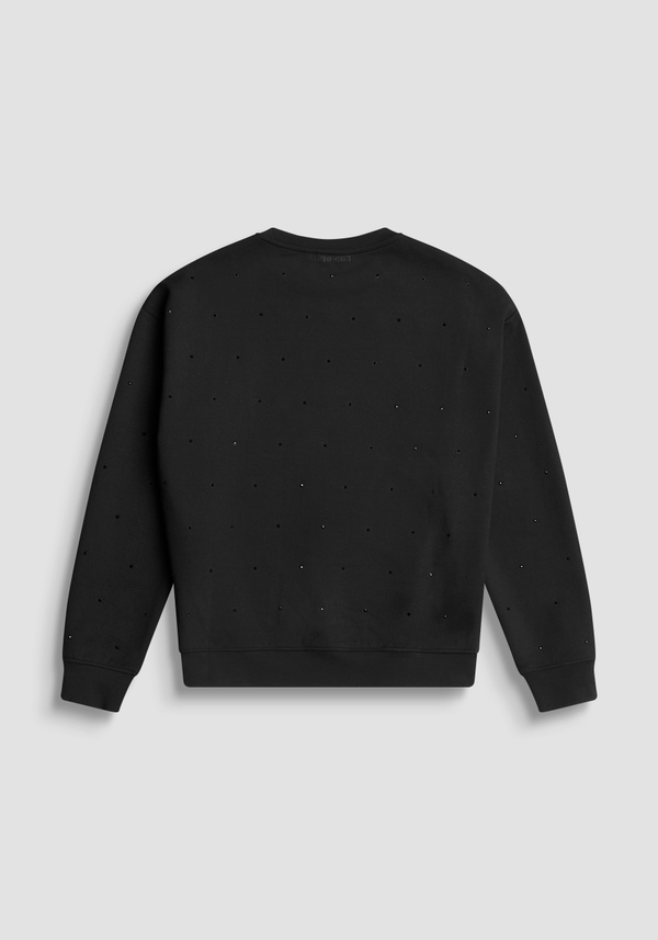 SWEAT COL ROND RELAXED FIT EN MÉLANGE COTON DURABLE AVEC IMPRIMÉ LOGO - Antony Morato Online Shop