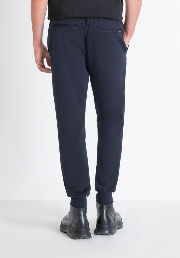 PANTALONI CARROT FIT IN FELPA MISTO COTONE BLU - Antony Morato Online Shop