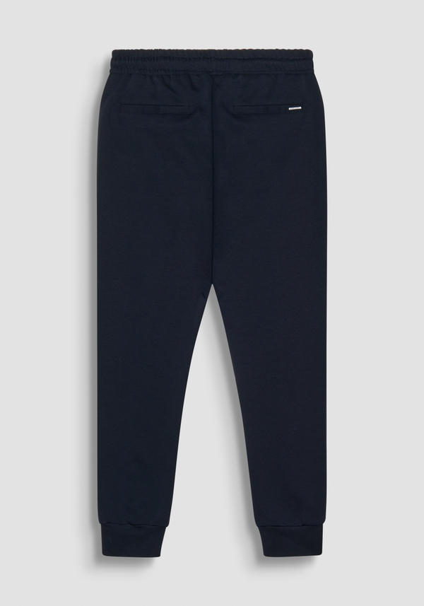 PANTALONI CARROT FIT IN FELPA MISTO COTONE BLU - Antony Morato Online Shop