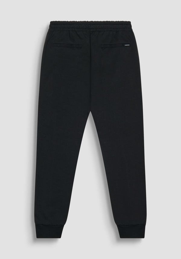CARROT FIT SWEATPANTS IN BLACK COTTON BLEND WITH ELASTIC - Antony Morato Online Shop