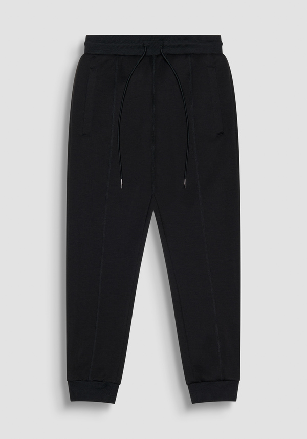 REGULAR FIT SWEATPANTS IN BLACK SCUBA FABRIC - Antony Morato Online Shop