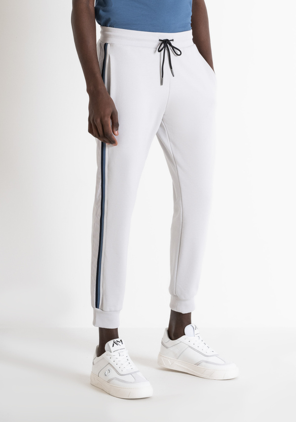 REGULAR FIT COTTON BLEND SWEATPANTS WITH SIDE BANDS - Antony Morato Online Shop