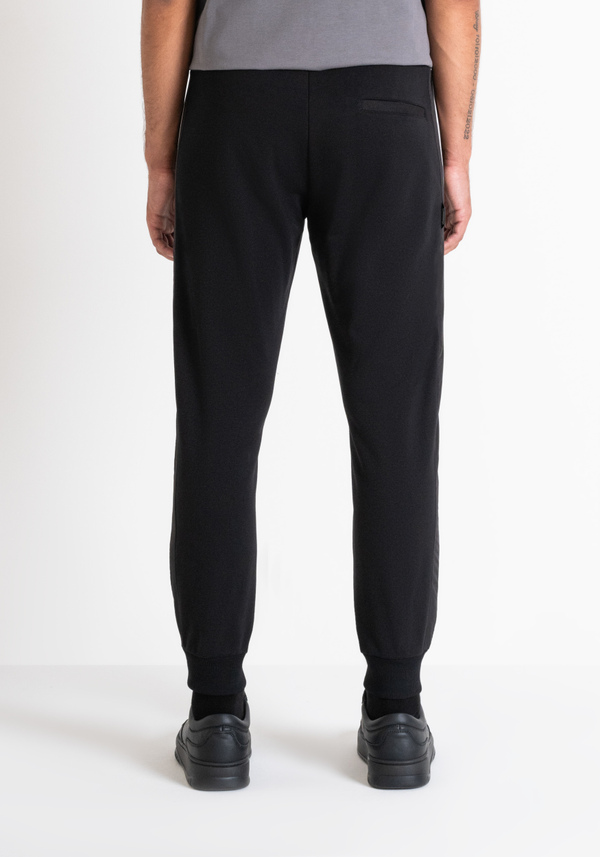 PANTALONI REGULAR FIT IN FELPA DI COTONE MISTO STRETCH CON RIGA LATERALE BICOLORE - Antony Morato Online Shop