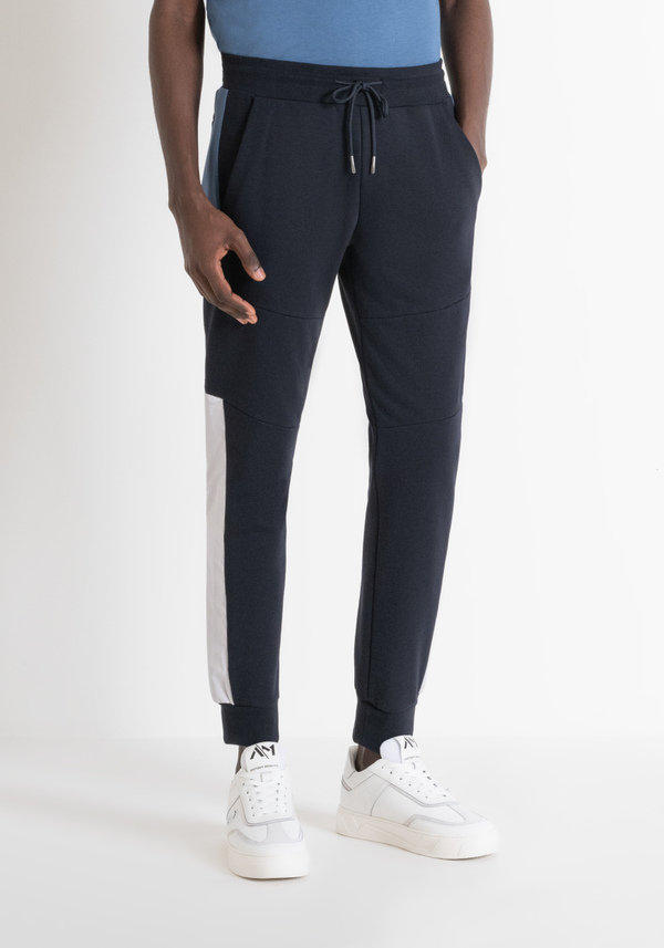 SWEATHOSE REGULAR FIT AUS BAUMWOLL-MISCHGEWEBE MIT KONTRASTIERENDEN BÄNDERN - Antony Morato Online Shop
