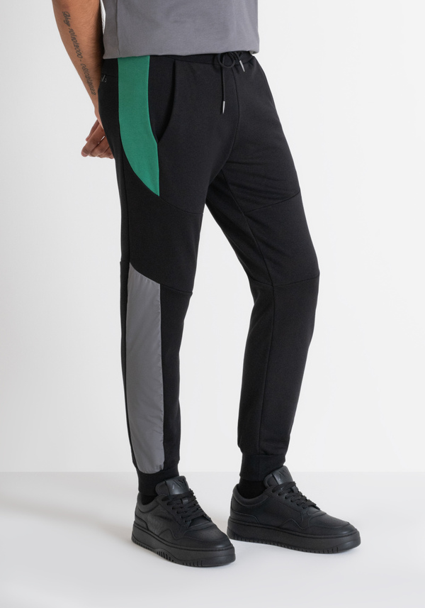 REGULAR FIT COTTON BLEND SWEATPANTS WITH CONTRASTING BANDS - Antony Morato Online Shop