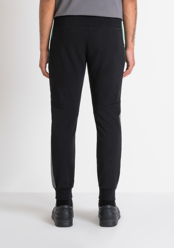 REGULAR FIT COTTON BLEND SWEATPANTS WITH CONTRASTING BANDS - Antony Morato Online Shop