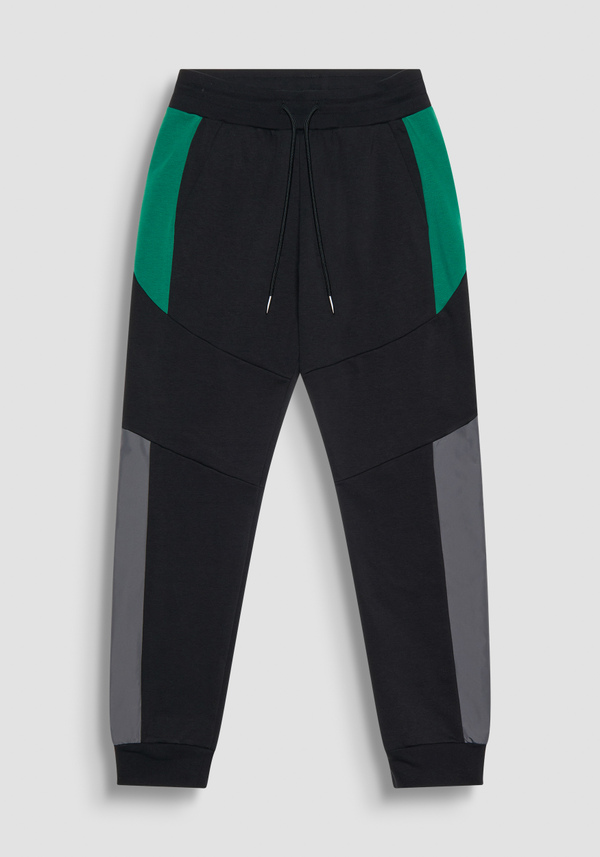 REGULAR FIT COTTON BLEND SWEATPANTS WITH CONTRASTING BANDS - Antony Morato Online Shop