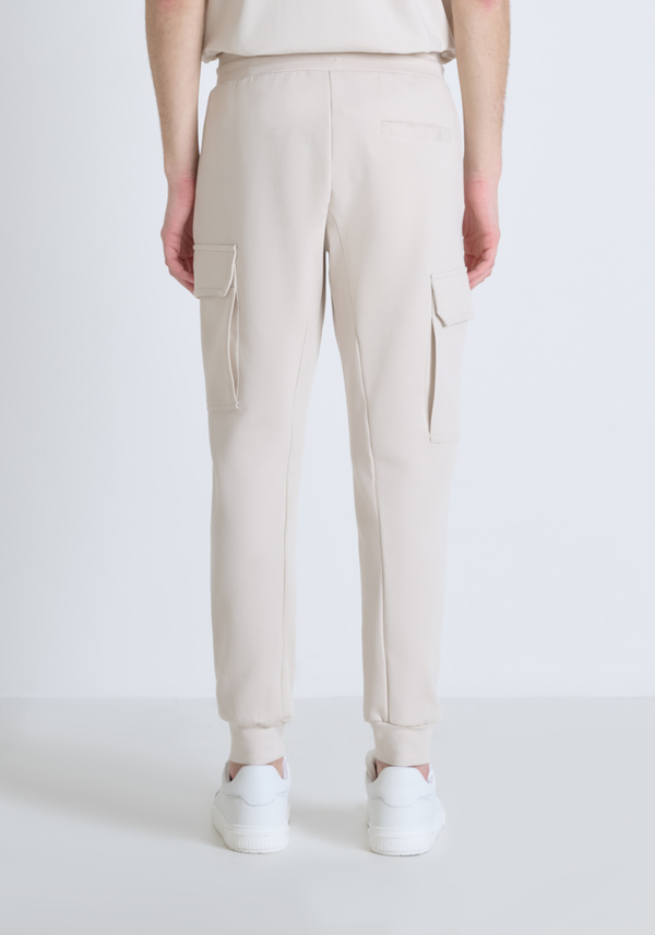 REGULAR FIT COTTON BLEND SWEATPANTS WITH RUBBERISED LOGO - Antony Morato Online Shop
