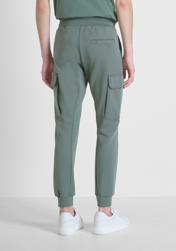 REGULAR FIT COTTON BLEND SWEATPANTS WITH RUBBERISED LOGO - Antony Morato Online Shop