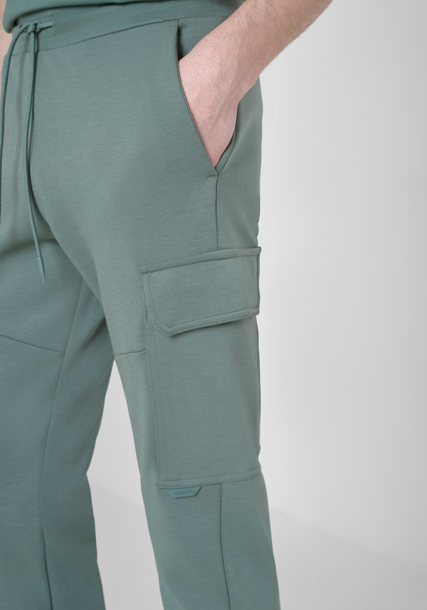 REGULAR FIT COTTON BLEND SWEATPANTS WITH RUBBERISED LOGO - Antony Morato Online Shop