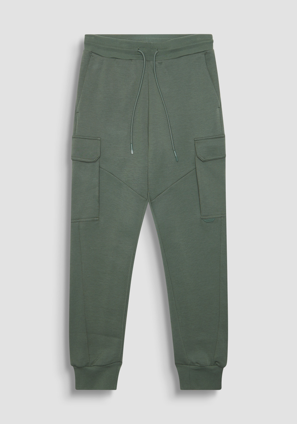 REGULAR FIT COTTON BLEND SWEATPANTS WITH RUBBERISED LOGO - Antony Morato Online Shop