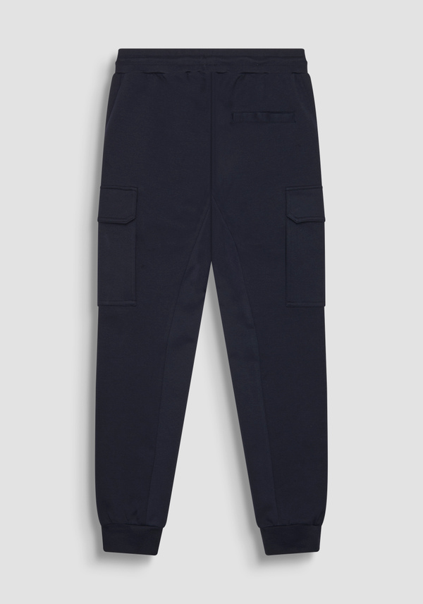 REGULAR FIT COTTON BLEND SWEATPANTS WITH RUBBERISED LOGO - Antony Morato Online Shop