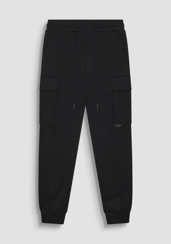REGULAR FIT COTTON BLEND SWEATPANTS WITH RUBBERISED LOGO - Antony Morato Online Shop
