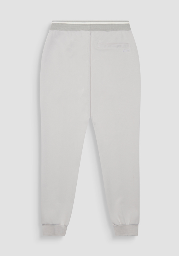 SLIM-FIT COTTON TROUSERS WITH PRINTED LOGO - Antony Morato Online Shop
