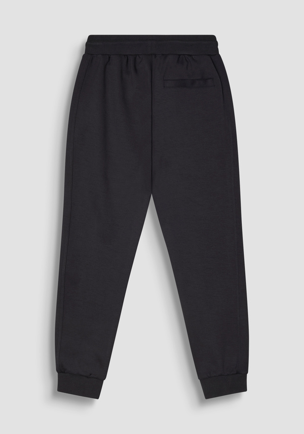 PANTALÓN DE FELPA REGULAR FIT EN MEZCLA DE VISCOSA CON LOGOTIPO ENGOMADO - Antony Morato Online Shop