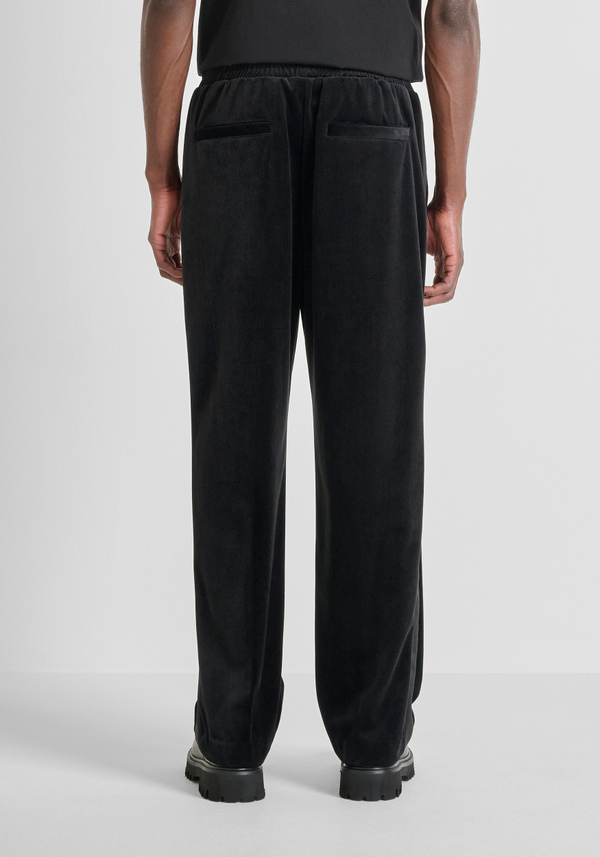 RELAXED FIT FLEECE TROUSERS VELVET EFFECT - Antony Morato Online Shop
