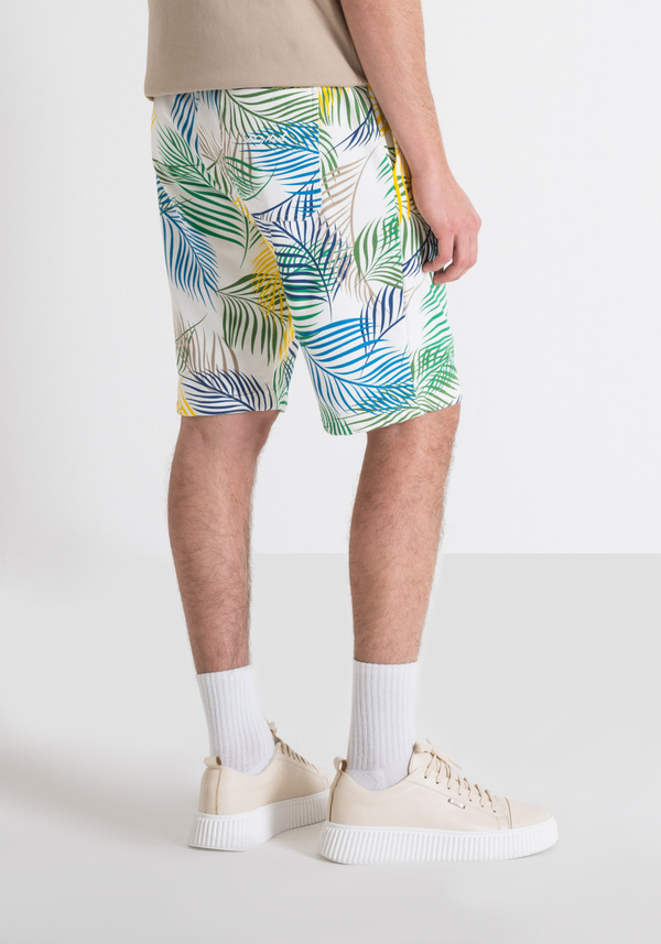 FLEECE SHORTS REGULAR FIT WITH ALL OVER MULTICOLOR PRINT - Antony Morato Online Shop