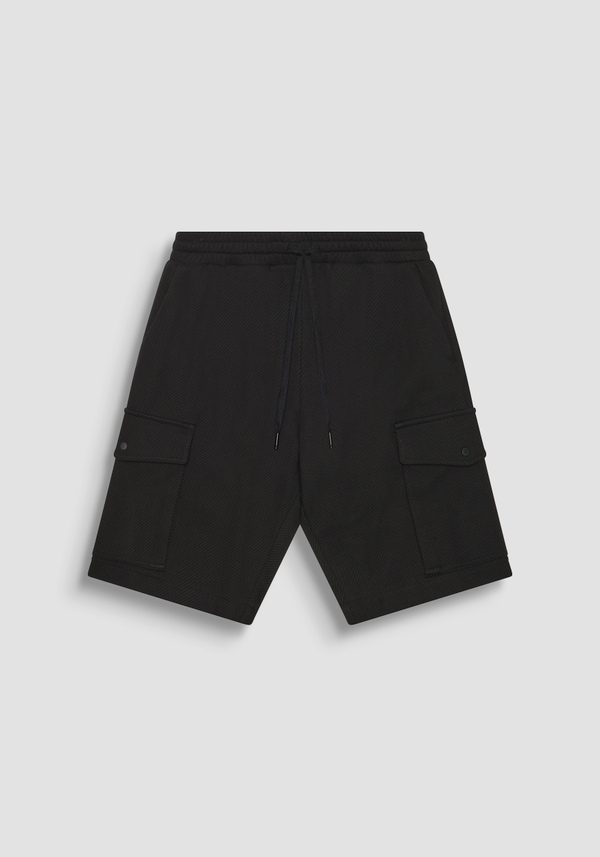 PANTALONCINI IN FELPA REGULAR FIT IN MISTO COTONE CON LOGO IN METALLO - Antony Morato Online Shop