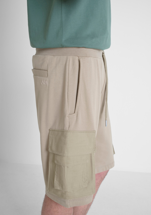 PANTALONES CORTOS REGULAR FIT DE FELPA CON LOGOTIPO METALIZADO - Antony Morato Online Shop